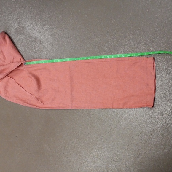 **VINTAGE** Units Pink 100%LINEN Pants With Pockets - Picture 6 of 13